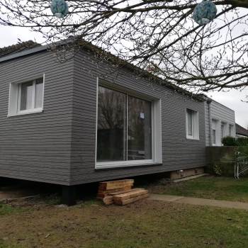 Réalisation d'une extension bois à Caen