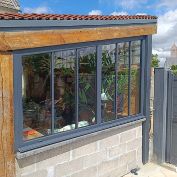 Installation de Verrière en PVC par O2b Bardage
