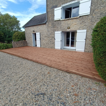 Réfection d’une terrasse de 40 m² à Sainte-Honorine-des-Pertes